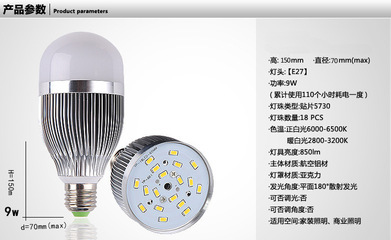 【供應(yīng)LED球泡燈led燈泡E27螺口3w5w7w9w12w室內(nèi)照明節(jié)能燈光源】價格,廠家,圖片,LED球泡燈,深圳世納照明-